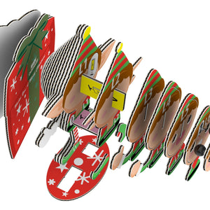 Eugy Weihnachts-Puzzle mit bunten Figuren und leicht abnehmbaren Teilen für kreative Unterhaltung
