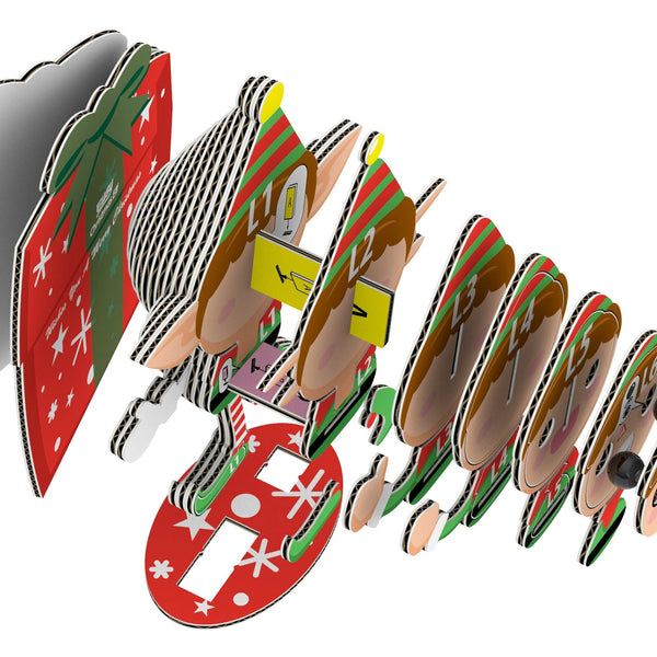Eugy Weihnachts-Puzzle mit bunten Figuren und leicht abnehmbaren Teilen für kreative Unterhaltung