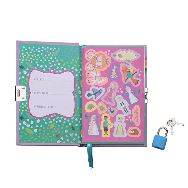 Floss&Rock Duftender Terminkalender für Kinder mit bunten Aufklebern und Schlüssel für sicheren Schutz