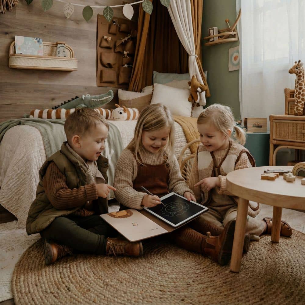 KidLupe Znikopis mit Löwenmotiv, ideal als Grafiktablett für Kinder zum kreativen Zeichnen