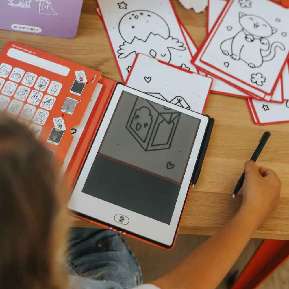 Grafiktablett Kidydraw Mini – Kawai mit bunten Zeichnungen und auswechselbaren Vorlagen