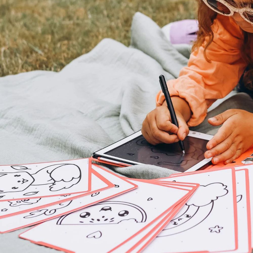 Grafiktablett Kidydraw Mini – Kawai mit bunten Zeichnungen und auswechselbaren Vorlagen