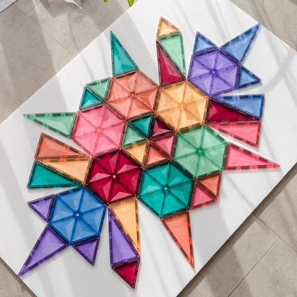 Magnetbausteine – Pastell-Geometrie-Set 40 Teile