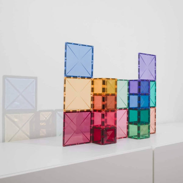 Magnetbausteine - Pastellfarbenes Quadrat Pack 40 Teile