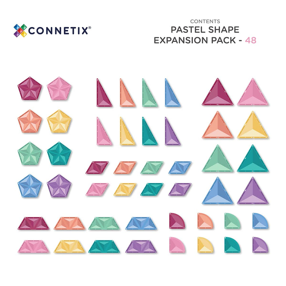 Magnetbausteine – Pastell Shape Expansion Pack 48 Teile