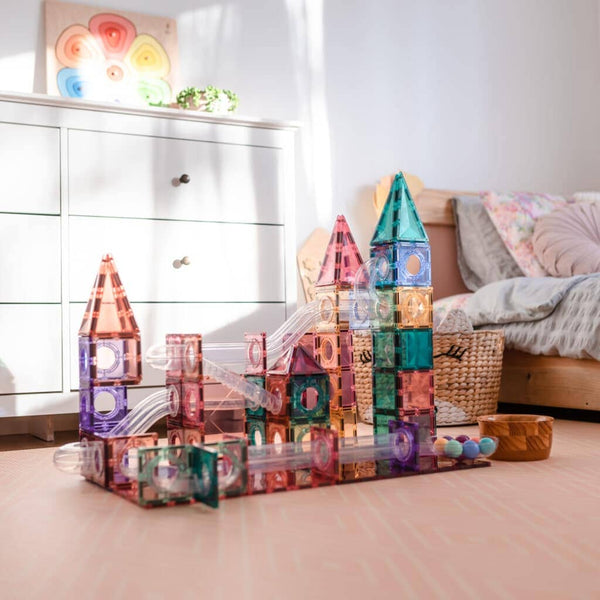 Magnetbausteine Kugelbahn – Pastell Ball Run Pack 106 Teile