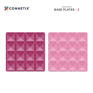 Magnetbausteine – Pastell-Rosa- & Beere-Grundplatte 2 Teile