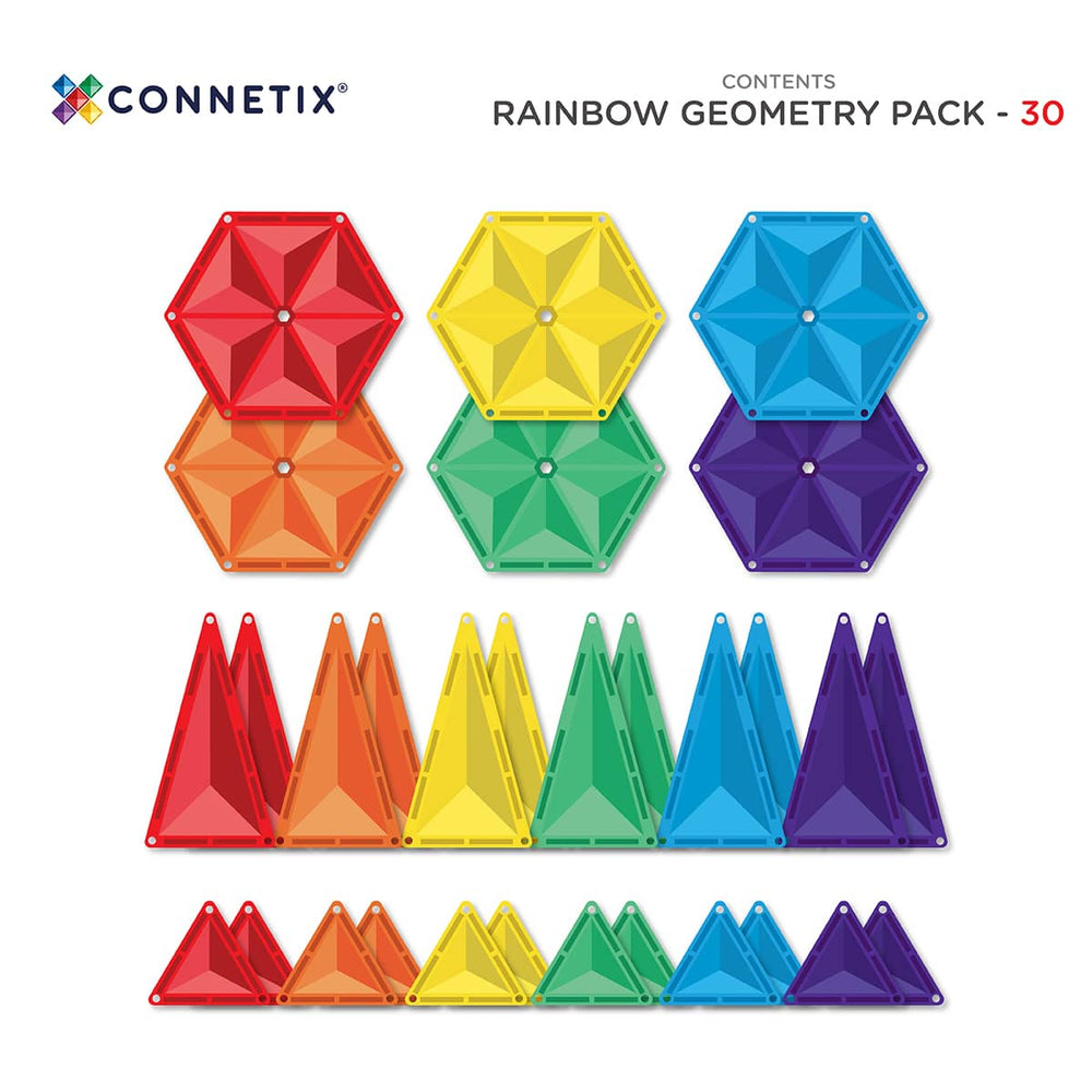 Magnetbausteine – Rainbow Geometry Pack 30 Teile