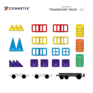 Magnetbausteine – Rainbow Transport-Set 50 Teile