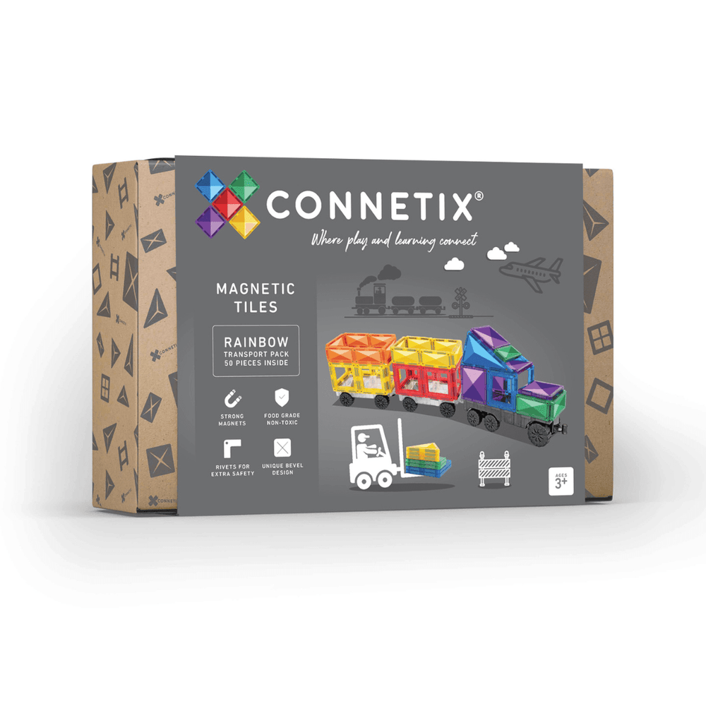 Magnetbausteine – Rainbow Transport-Set 50 Teile