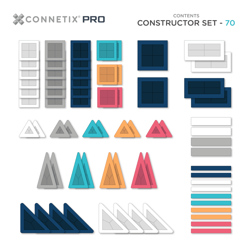 Klocki magnetyczne Connetix - PRO Constructor Set 70 el.