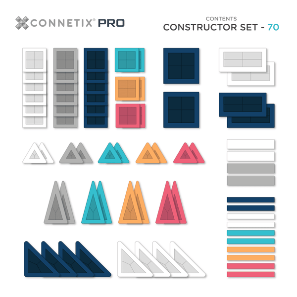 Magnetklötze – PRO Constructor Set 70 Teile