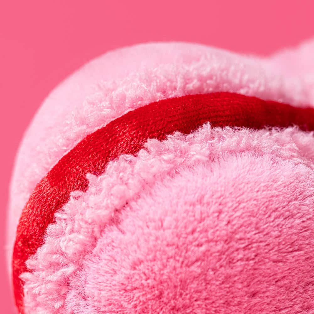 Jellycat Mackaroni Herz, süße rosafarbige Plüschliebe mit liebevollem Gesicht und roten Details