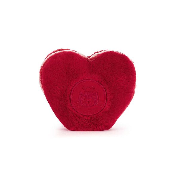 Jellycat Mackaroni Herz in Rot, weich und kuschelig, ideal zum Umarmen und Verschenken