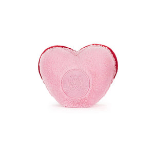 Jellycat Mackaroni Herz, weiche und kuschelige Herz-Przytulanka in Rosa und Rot
