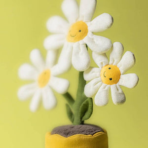 Jellycat Plüsch Gänseblümchen mit fröhlichen Gesichtern und weichem Material für gemütlichen Kuschelspaß