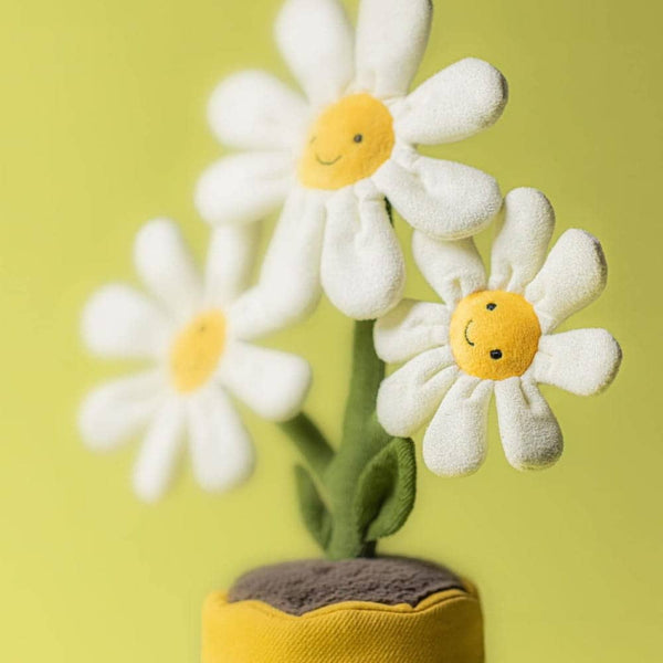 Jellycat Plüsch Gänseblümchen mit fröhlichen Gesichtern und weichem Material für gemütlichen Kuschelspaß