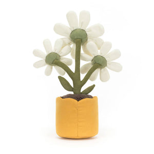 Jellycat Plüsch Gänseblümchen mit weichen Blüten in einem gelben Topf für Kuschelzeit