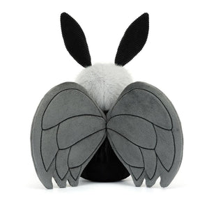 Jellycat Plüsch Motte mit weichen grauen Flügeln und kuscheligem Körper, ideal zum Spielen und Kuscheln