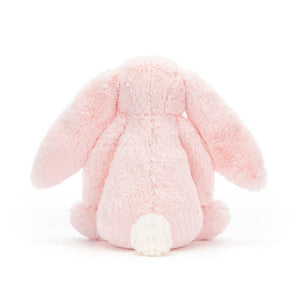 Jellycat Plüschhase Hellrosa mit langen Ohren und weichem Fell von hinten
