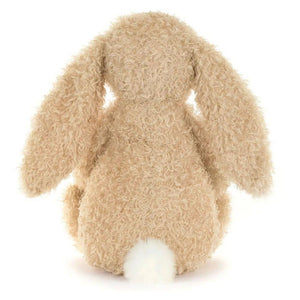Hinteransicht des Jellycat Plüschhase LUX mit weichem Fell und langen Ohren