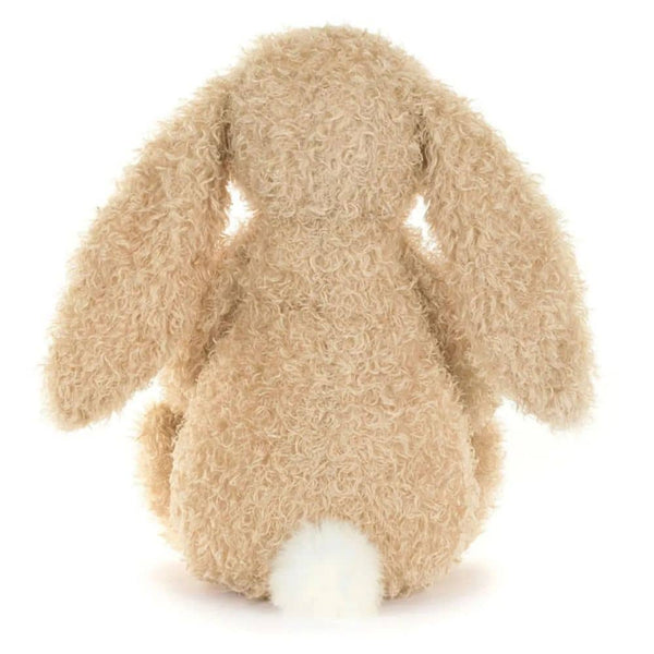 Hinteransicht des Jellycat Plüschhase LUX mit weichem Fell und langen Ohren
