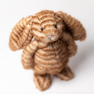 Jellycat Plüschhase LUX Juniper – Gold-Braun mit weichem, gestreiften Fell für kuschelige Abenteuer