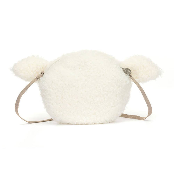 Jellycat Umhängetasche in Form eines niedlichen weißen Schafes mit weichen Ohren