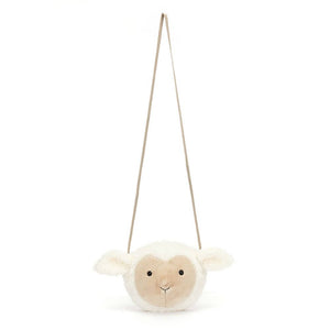 Jellycat Umhängetasche in Form eines niedlichen Schafs mit langen Trägern für Kinder