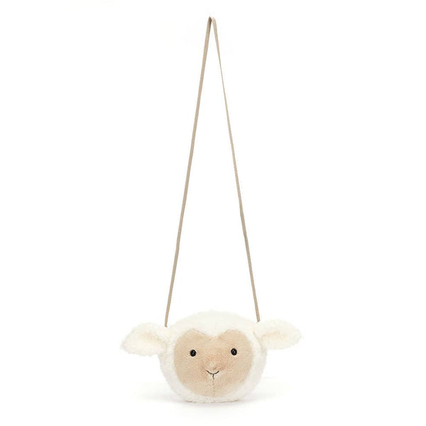 Jellycat Umhängetasche in Form eines niedlichen Schafs mit langen Trägern für Kinder