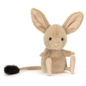 Jellycat Wüstenspringer Plüschfigur in Braun mit langen Ohren und weichem Körper