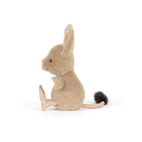 Jellycat Wüstenspringer Kuscheltier in beige mit langen Ohren und einem flauschigen Schwanz