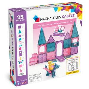 MAGNA-TILES Magnetbausteine Burg Set mit 25 Teilen für kreative Bauprojekte und fantasievolle Spielwelten