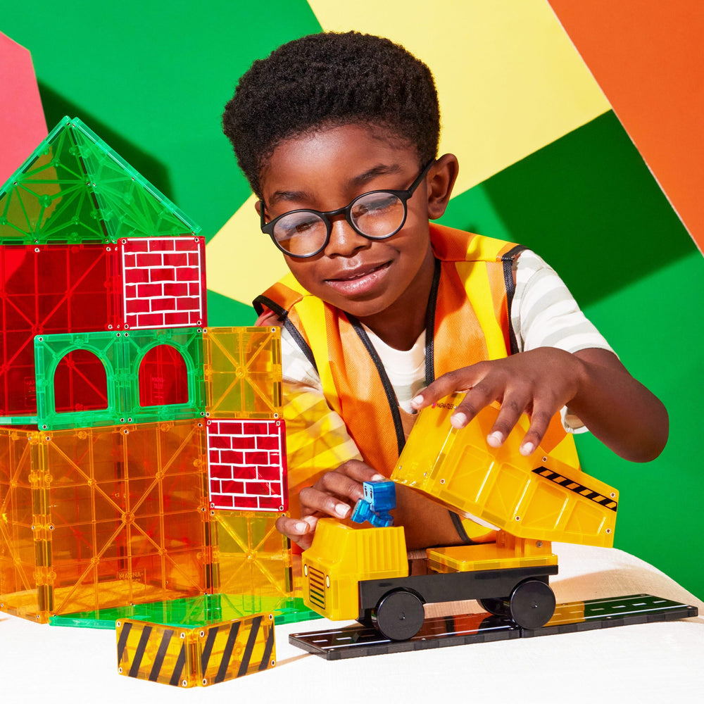 Magnetbausteine für Kinder von MAGNA-TILES im 50-teiligem Set für kreatives Bauen und Spielen