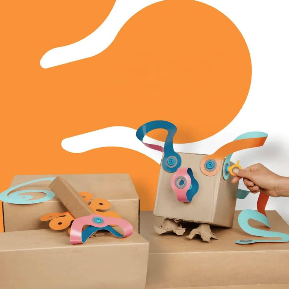 Makedo kreative Bastelsets für Kinder mit Deco-Props Twisties zum Basteln mit Karton