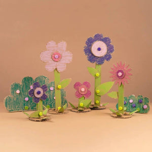 Bunte Makedo Scru-Dot Twilight Dreams Set kaufen mit dekorativen Blumen aus Karton für kreative Bastelprojekte.