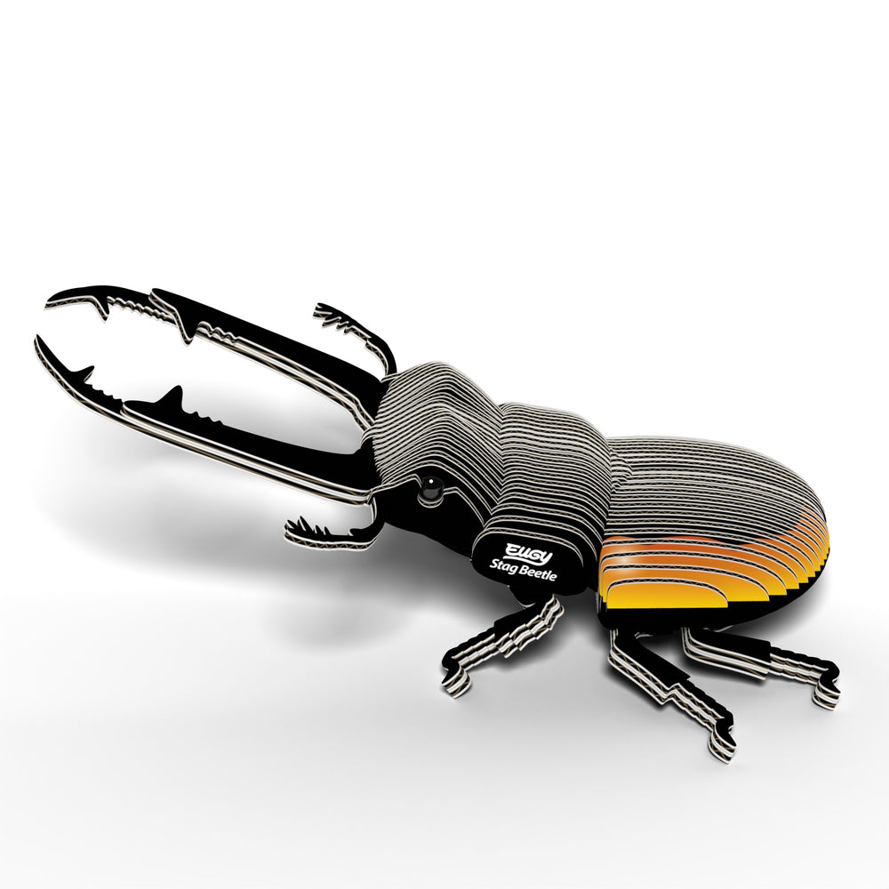 Öko Puzzle 3D Hirschkäfer von Eugy, farbenfrohes Design für kreatives Spielen und Lernen