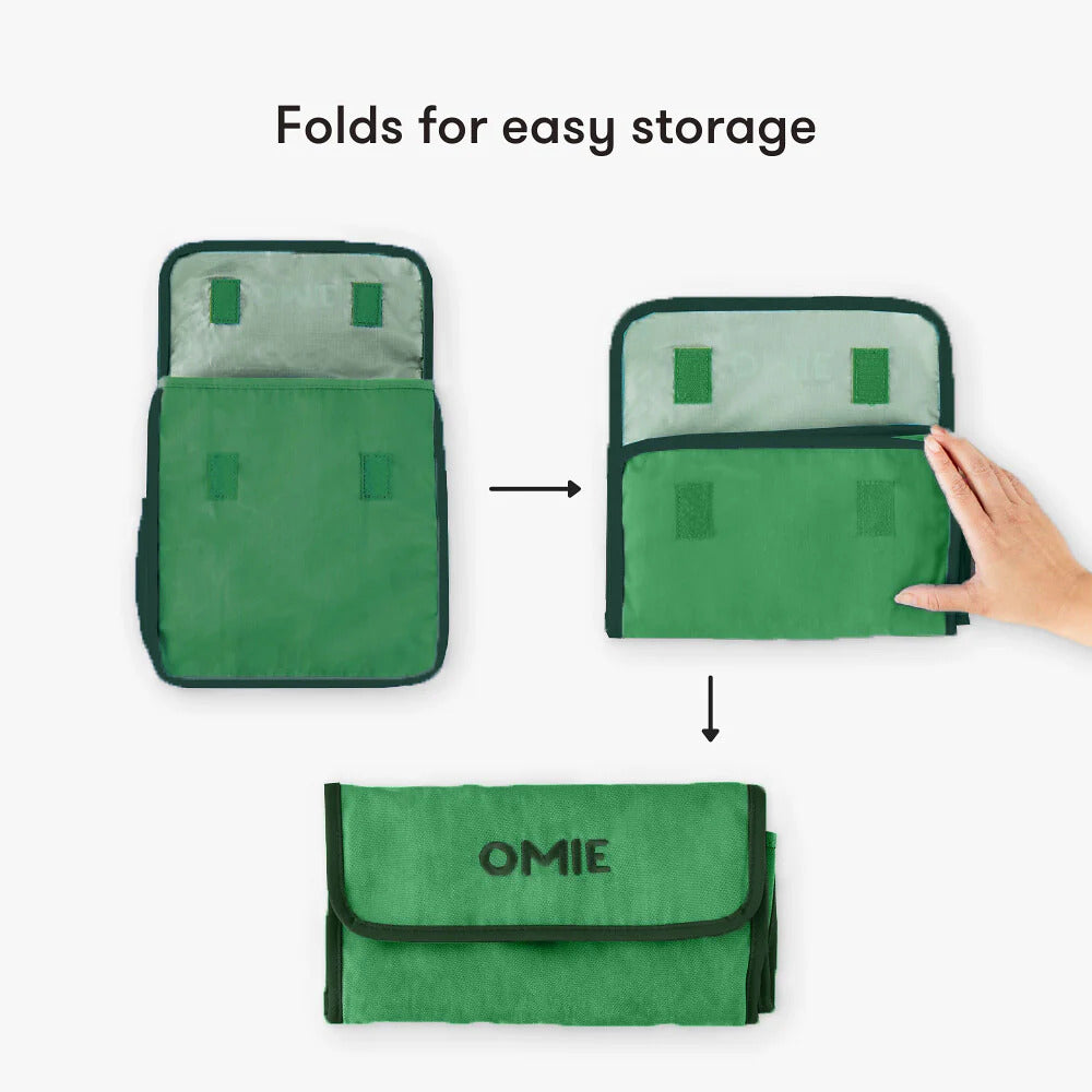 Lunchbag OmieTote – Green von OMIE grüne Lunchbag mit verstellbarem Schulterriemen und klappbarem Deckel