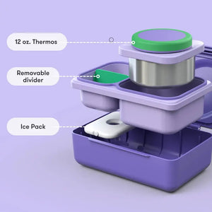 Lunchbox mit Thermosbehälter OmieBox Up – Galaxy Purple