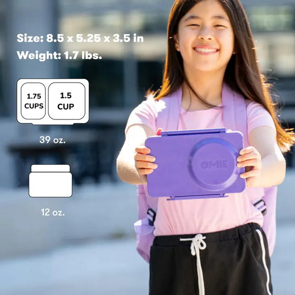 Lunchbox mit Thermosbehälter OmieBox Up – Galaxy Purple