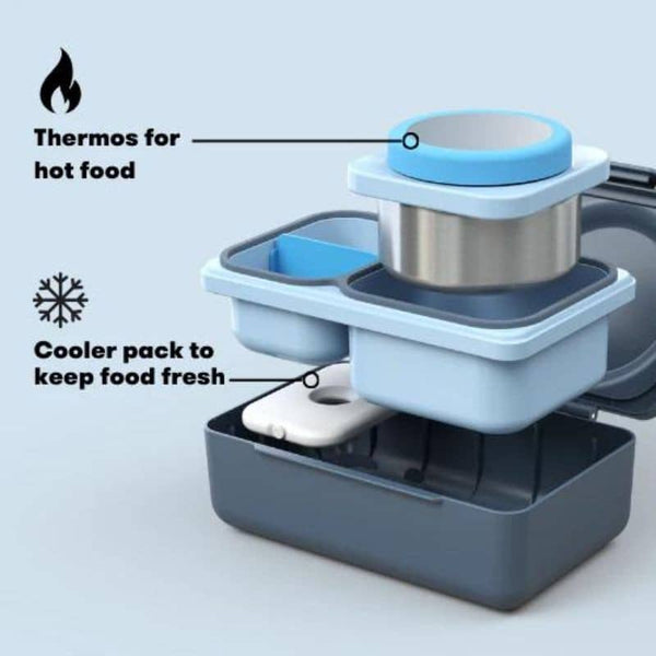Lunchbox mit Thermosbehälter OmieBox Up – Graphite