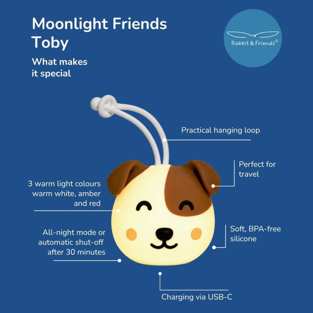 Rabbit & Friends Nachtlicht zum Aufhängen Moonlight Friends Hund Toby