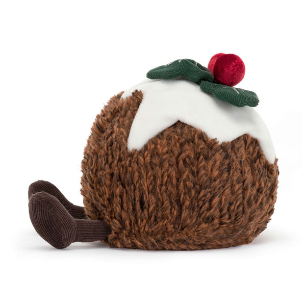 Jellycat Plüsch Pudding 17 cm Kuscheltier mit weicher Textur und dekorativer Kirsche