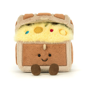Jellycat Przytulanka Plüsch-Schatzkiste 19 cm mit weichem, buntem Plüsch und freundlichem Gesicht