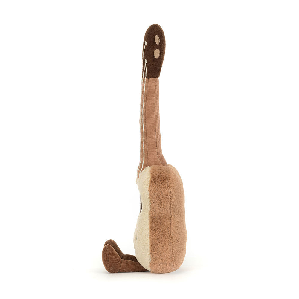 Jellycat Plüsch-Ukulele für Kinder weiches Kuscheltier mit freundlich lächelndem Gesicht