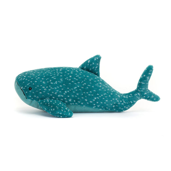 Jellycat Plüsch Walhai Gobfrey 40 cm weiches Kuscheltier in blau mit weißen Punkten