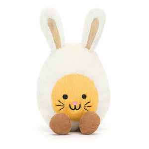 Jellycat Plüschei Hase 14 cm weiches Kuscheltier mit langen Ohren und braunen Pfoten
