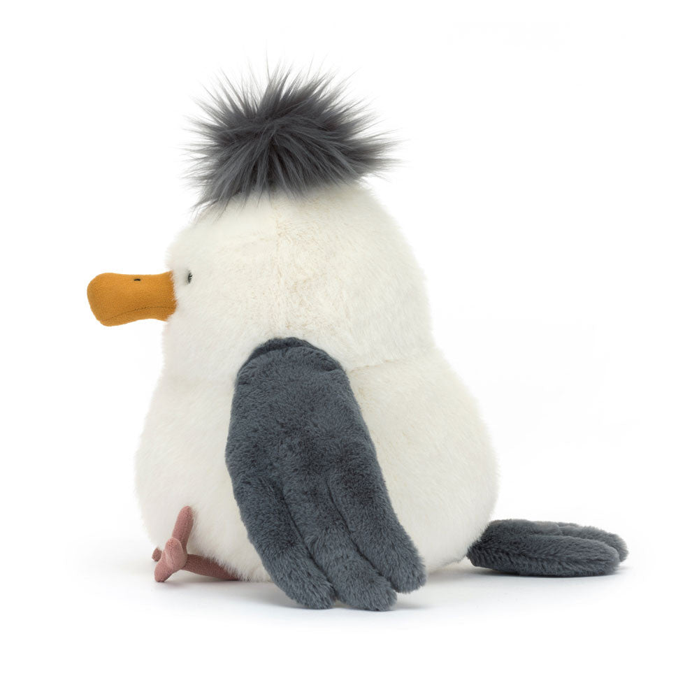 Jellycat Plüschmöwe – Chip 25 cm weiches, kuscheliges Stofftier mit grauen Flügeln und oranger Schnabel