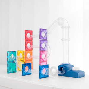 Magnetbauklötze – Ball Run Launcher Pack, 47 Teile