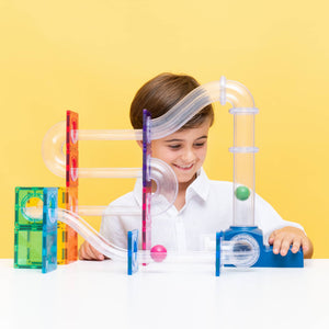 Magnetbauklötze – Ball Run Launcher Pack, 47 Teile